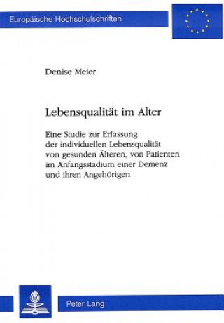 Buch Lebensqualitaet im Alter Denise Meier