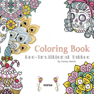 Книга Neo-Traditional Tattoo Coloring Book Sunny Buick