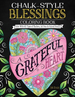 Carte Chalk-Style Blessings Coloring Book Deb Strain