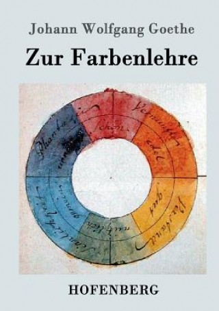 Kniha Zur Farbenlehre Johann Wolfgang Goethe