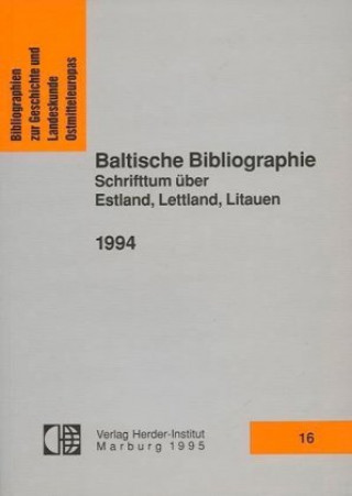 Kniha Baltische Bibliographie 1994 Paul Kaegbein