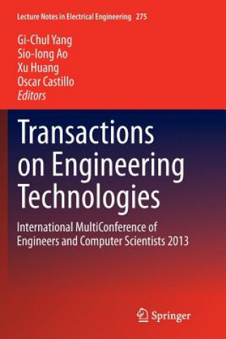 Könyv Transactions on Engineering Technologies Sio-Iong Ao