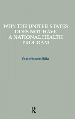 Kniha Why the United States Does Not Have a National Health Program Vicente Navarro