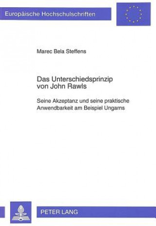 Kniha Das Unterschiedsprinzip von John Rawls Marec Béla Steffens