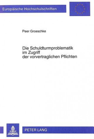 Kniha Die Schuldturmproblematik im Zugriff der vorvertraglichen Pflichten Peer Groeschke