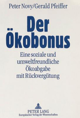 Könyv Der Oekobonus Peter Novy