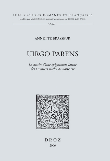 Könyv UIRGO PARENS Annette Brasseur