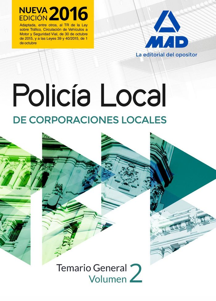 Carte Policía Local. Temario general, volumen 2 