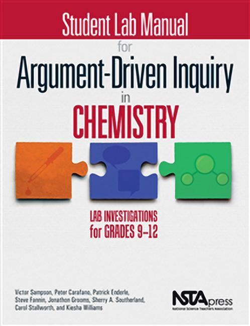 Livre Student Lab Manual for Argument-Driven Inquiry in Chemistry Victor Sampson