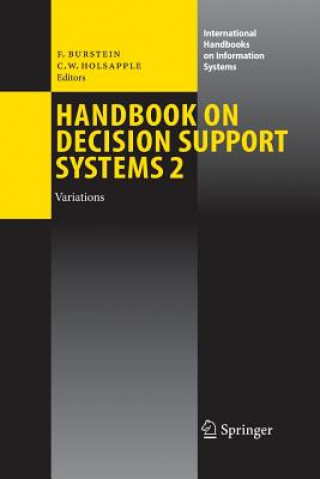 Kniha Handbook on Decision Support Systems 2 Frada Burstein