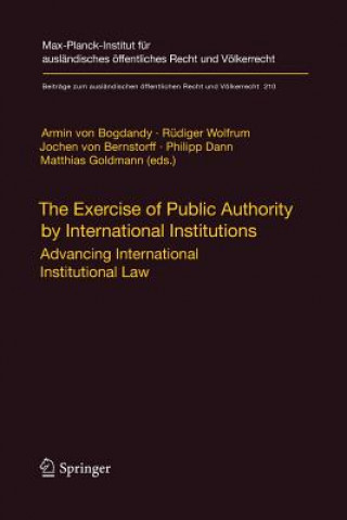 Könyv Exercise of Public Authority by International Institutions Jochen Bernstorff