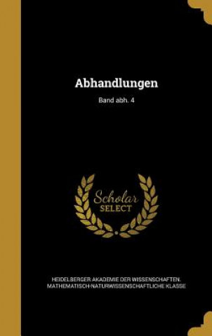 Könyv GER-ABHANDLUNGEN BAND ABH 4 Heidelberger Akademie Der Wissenschaften