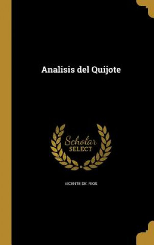Könyv SPA-ANALISIS DEL QUIJOTE Vicente De Rios
