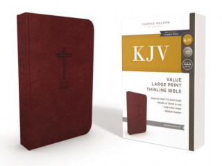 Carte KJV, Thinline Bible, Large Print, Imitation Leather, Red Letter Edition Thomas Nelson