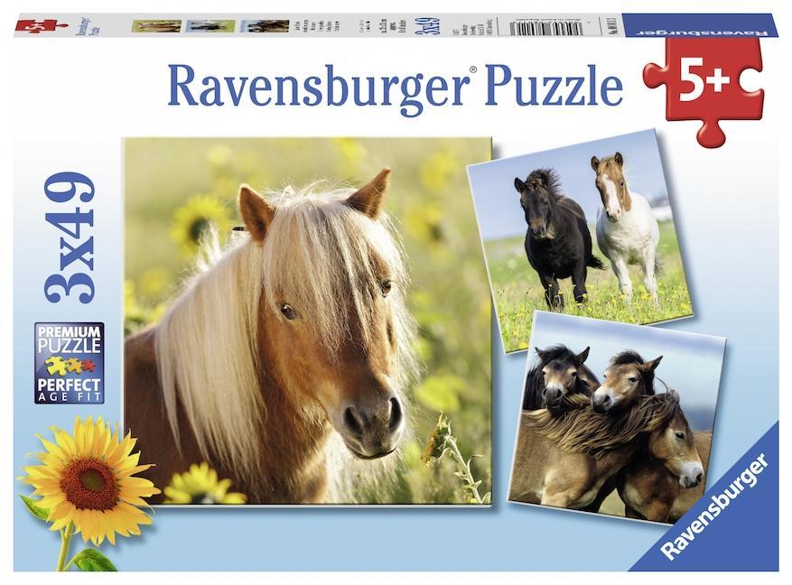 Gra/Zabawka Liebe Pferde. Puzzle 3 x 49 Teile 