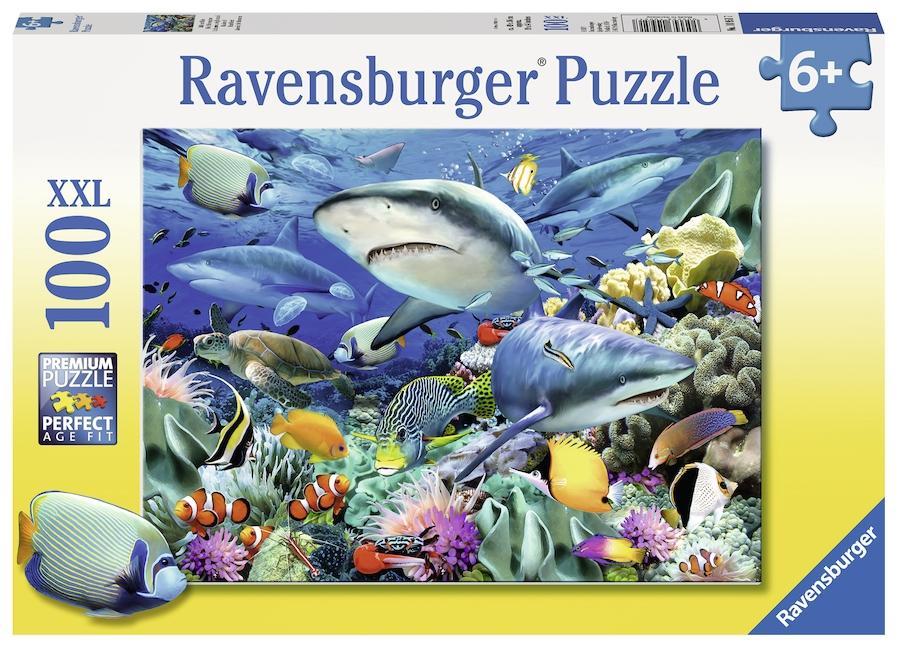 Gra/Zabawka Riff der Haie. Puzzle 100 Teile XXL 