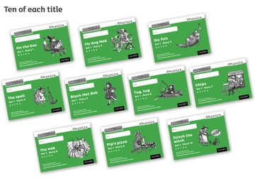 Carte Read Write Inc. Phonics: Green Set 1 Core Black & White Storybooks (Pack of 100) Gill Munton