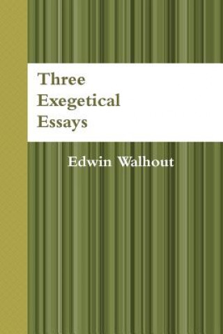 Könyv Three Exegetical Essays Edwin Walhout