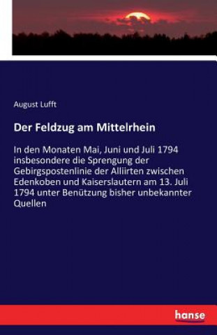 Kniha Feldzug am Mittelrhein AUGUST LUFFT