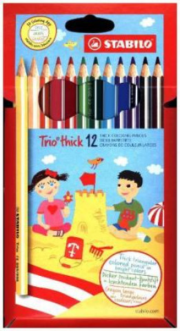 Game/Toy Dreikant-Buntstift - STABILO Trio dick - 12er Pack - mit 12 verschiedenen Farben 