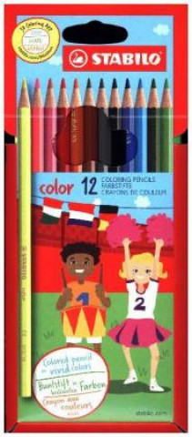 Joc / Jucărie Buntstift - STABILO color - 12er Pack - mit 12 verschiedenen Farben inklusive 2 Neonfarben 