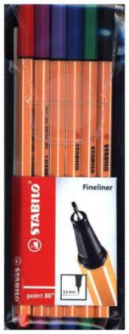 Játék Fineliner - STABILO point 88 - 6er Pack - mit 6 verschiedenen Farben 