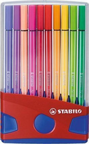 Game/Toy Premium-Filzstift - STABILO Pen 68 ColorParade - 20er Tischset in rot/blau - mit 20 verschiedenen Farben 