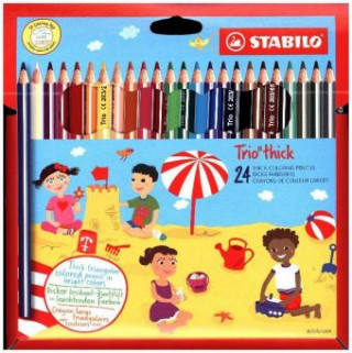 Game/Toy Dreikant-Buntstift - STABILO Trio dick - 24er Pack - mit 24 verschiedenen Farben 