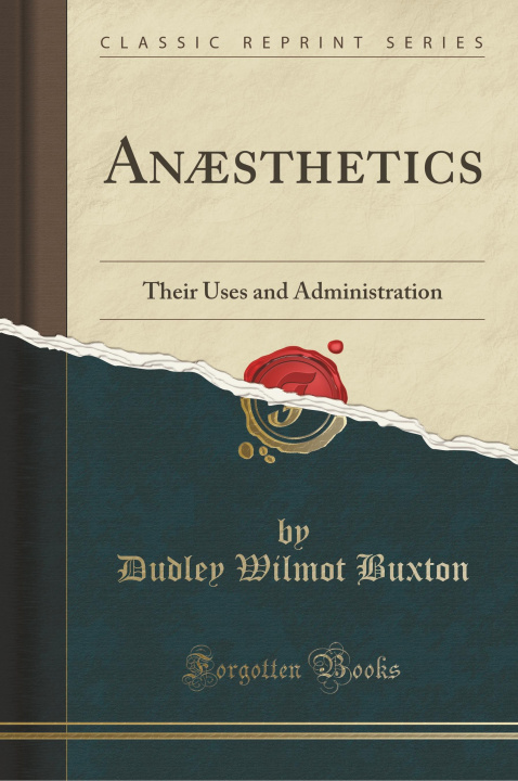 Kniha Anesthetic Dudley Wilmot Buxton