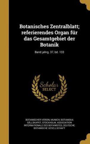 Carte GER-BOTANISCHES ZENTRALBLATT R Munich Botanischer Verein