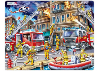 Game/Toy Puzzle MAXI - Hasiči - požár domu/45 dílků 