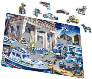 Game/Toy Puzzle MAXI - Policie - loupež v bance/43 dílků 