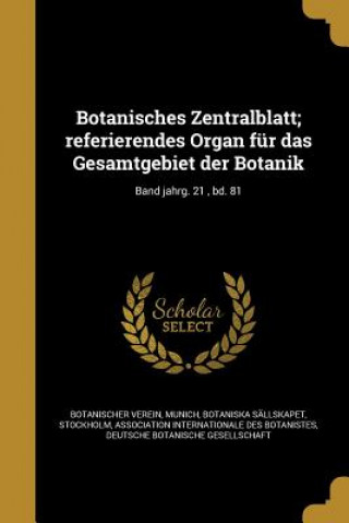 Carte GER-BOTANISCHES ZENTRALBLATT R Munich Botanischer Verein