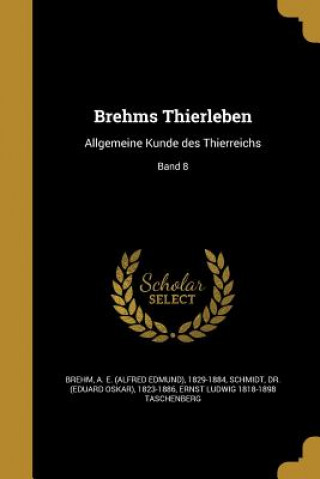 Książka GER-BREHMS THIERLEBEN Ernst Ludwig 1818-1898 Taschenberg