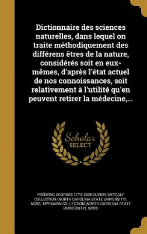 Buch FRE-DICTIONNAIRE DES SCIENCES Frederic Georges 1773-1838 Cuvier