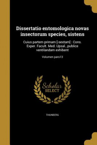 Livro LAT-DISSERTATIO ENTOMOLOGICA N Carl Peter 1743-1828 Thunberg