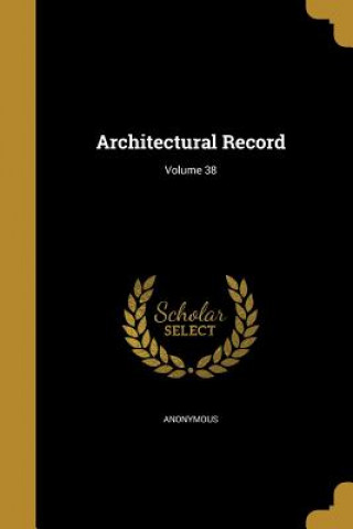 Carte ARCHITECTURAL RECORD VOLUME 38 