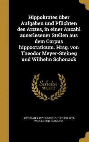 Книга GER-HIPPOKRATES UBER AUFGABEN Wilhelm 1885 Schonack