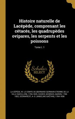 Carte FRE-HISTOIRE NATURELLE DE LACE M. Le Comte De (Bernard Ger La Cepede