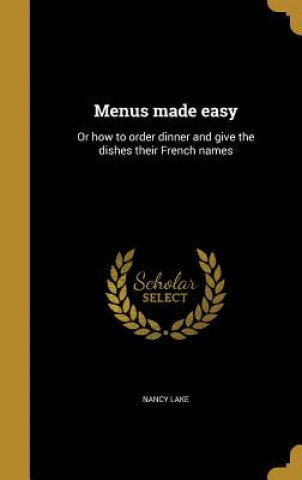 Boek FRE-MENUS MADE EASY Nancy Lake