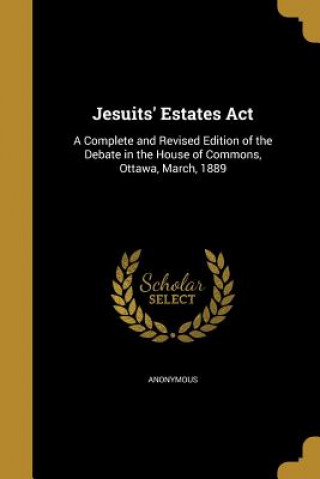 Buch JESUITS ESTATES ACT Anonymous