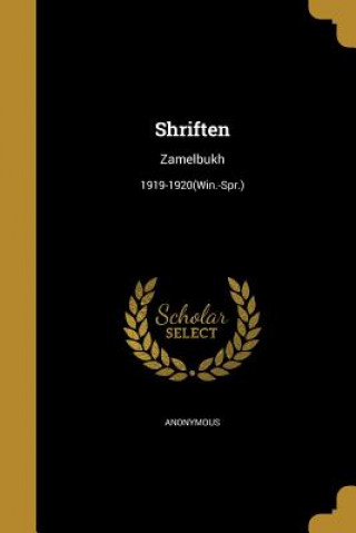 Kniha YID-SHRIFTEN 