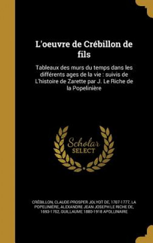 Kniha FRE-LOEUVRE DE CREBILLON DE FI Guillaume 1880-1918 Apollinaire