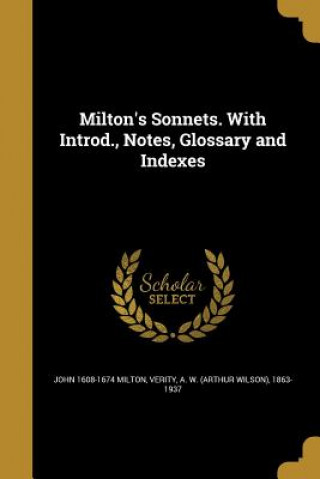 Boek MILTONS SONNETS W/INTROD NOTES John 1608-1674 Milton
