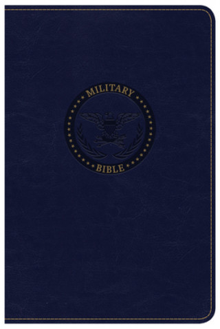 Book CSB Military Bible, Navy Blue Leathertouch Holman Bible Staff