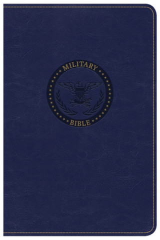 Book CSB Military Bible, Royal Blue Leathertouch Holman Bible Staff