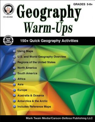 Könyv Geography Warm-Ups, Grades 5-8 Cindy Barden