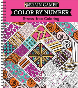 Книга Brain Games - Color by Number: Stress-Free Coloring (Pink) Ltd Publications International