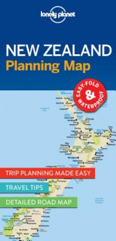 Tiskovina Lonely Planet New Zealand Planning Map Lonely Planet