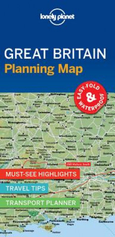 Prasa Lonely Planet Great Britain Planning Map Lonely Planet